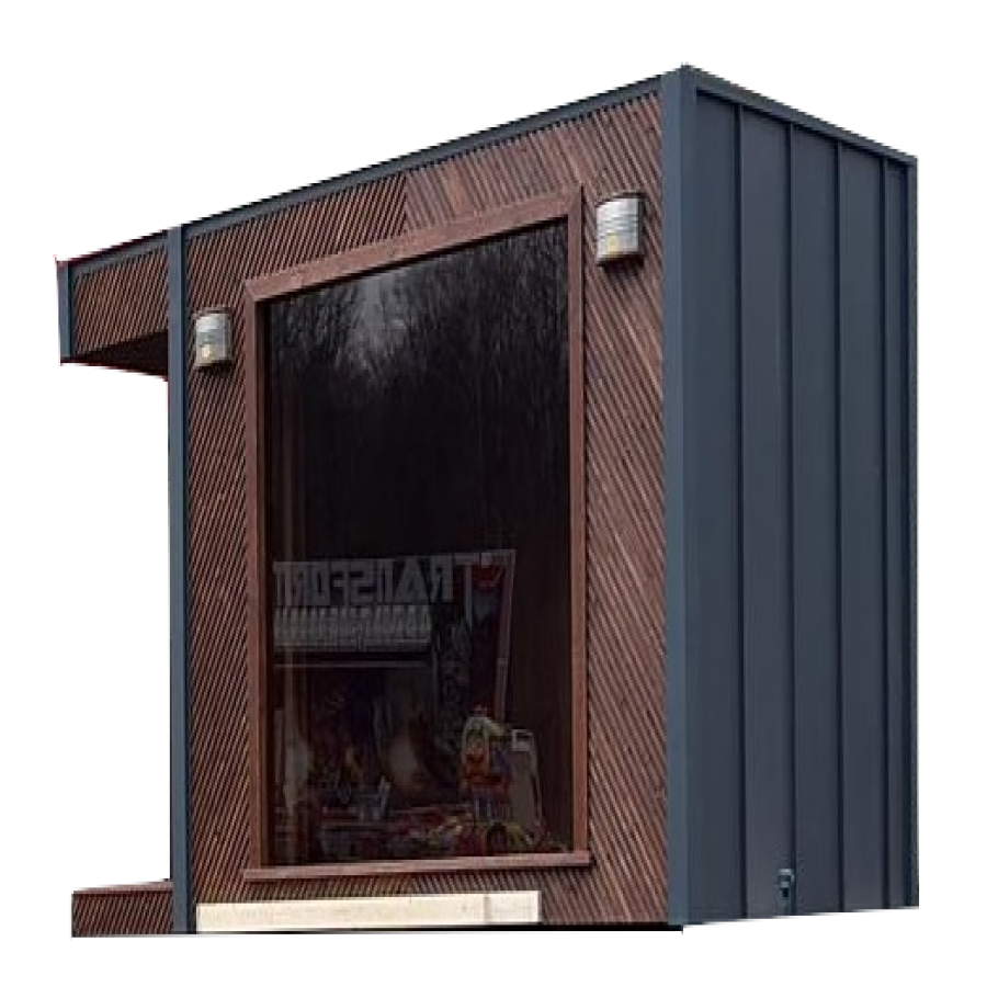 Verkleidung kombiniert mit Blech - Es ist notwendig anzugeben, welche Bereiche verkleidet werden sollen.